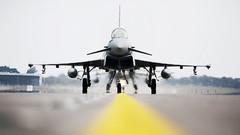 Winter Aircraft fighter runway Europe Britain United Kingdom 