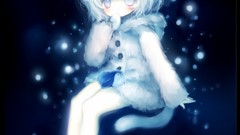 Winter children Penguins white hair fur coat nekomimi animal 