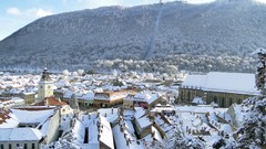 Winter cities cityscapes tatra mountains Brasov