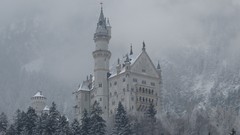 Winter Mountains germany bavaria Castles Neuschwanstein Castle