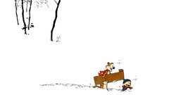 Winter sleds calvin and hobbes