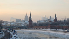 Winter snow cityscapes Moscow