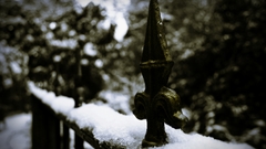 Winter snow fences metal