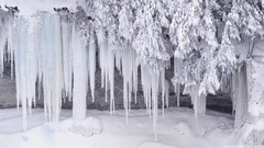 Winter snow icicles