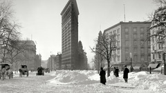 Winter snow king buildings