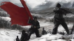 Winter Soviet hills Flags