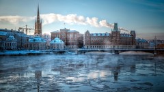 Winter sweden cityscapes stockholm