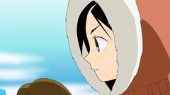 Winter tears Profile gloves faces hoodies mittens long hair 