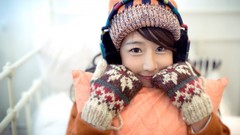 Winter woman gloves asians earmuffs
