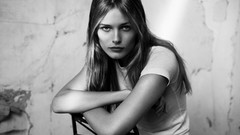 Winter woman monochrome Bailey muse greyscale Edita Vilkeviciute