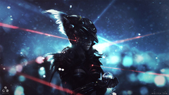 Wojtek Fus futuristic fantasy art digital art Women bokeh laser