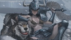 Wolves League of Legends artwork video games tryndamere fantasy 