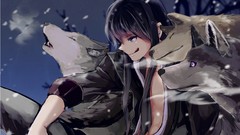 Wolves long hair tales of vesperia black hair licking lips Yuri 