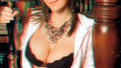 Woman 3d nude anaglyph boobs