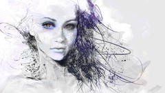 Woman abstract faces artwork Shilesque