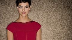 Woman Actress 848 morena baccarin short hair red top