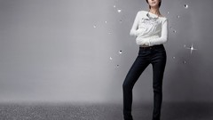 Woman Actress asians short hair bangs models photo shoot Korean 