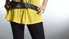 Woman Actress belts tights