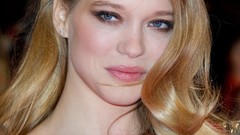 Woman Actress blondes blue eyes lea seydoux pink lipstick lea