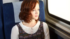 Woman Actress blue eyes redheads jane levy