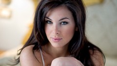 Woman Actress brunettes Italian girls on bed Micol Olivieri