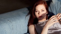 Woman Actress couch redheads jane levy