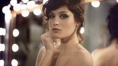 Woman Actress famous brunettes mirrors gemma arterton portraits