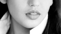 Woman Actress models photo shoot black hair bollywood grayscale 