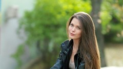 Woman Amelie blue eyes brunettes models Met-Art magazine Amelie 