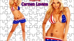 Woman American Eagles Flags