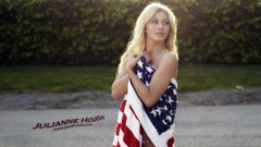 Woman American Eagles Flags