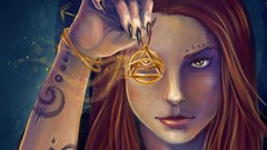 Woman amulet artwork Illuminati