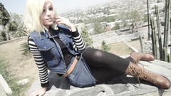 Woman android Dragon Ball Z blondes dragonball Android 18