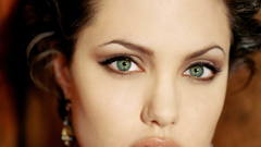 Woman Angelina Jolie green