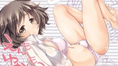 Woman Anime anime girls bra girls und panzer open shirt Akiyama 