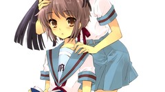 Woman Anime anime girls nagato yuki suzumiya haruhi seifuku 