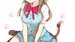 Woman Anime anime girls suite seifuku nekomimi animal ears 