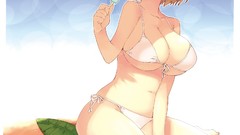 Woman Anime Cinderella anime girls cleavage bikini swimsuits 