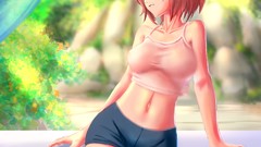Woman Anime drawings legs anime girls ecchi boobs tight pants 