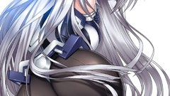 Woman Anime long hair anime girls lingerie blue eyes underwear 