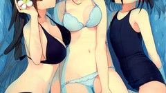 Woman Anime red eyes drawings legs blush green eyes brunettes 