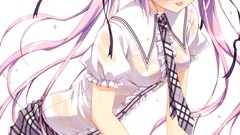 Woman Anime wet clothes anime girls seifuku wet clothing Ryohka