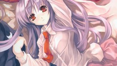 Woman apples skirts long hair anime girls touhou animal ears 