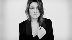 Woman artist monochrome brunettes musicians Emily Emily Greene