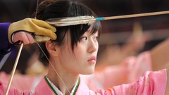 Woman asians bangs archery olympia
