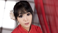 Woman asians bangs models black hair Korean chinese dress qipao 