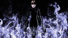 Woman asians bangs smog Mariko Shinoda