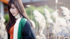 Woman asians brunettes models Korean Song Jina