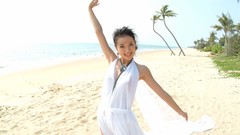 Woman asians brunettes white dress People's Republic of China