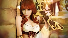Woman asians cleavage League of Legends cosplay video games 